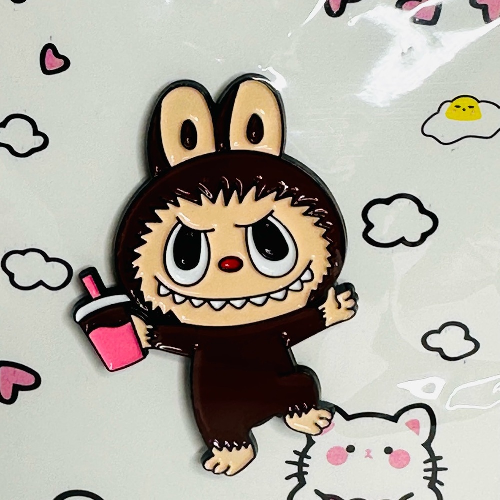 Labubu The Monsters Pin in Brown